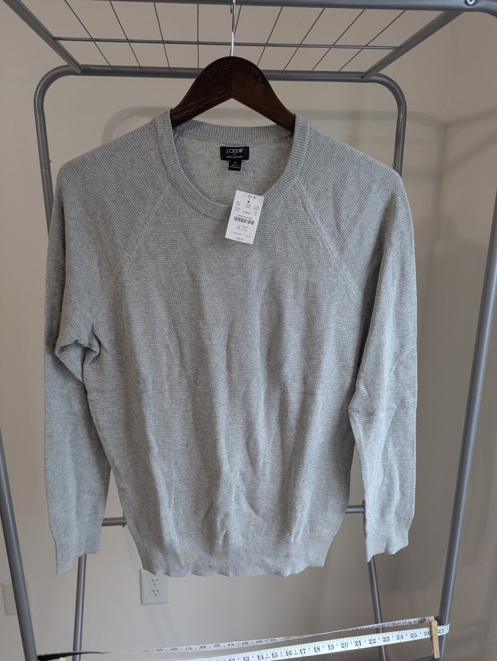 NWT J.Crew Factory Men's 100% Crewneck Sweater Gray Size S CD617